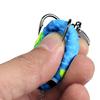 1 Pièce Leurre Artificiel Brillant Hameçon Double Leurre Appât de Pêche Appât Souple Imitation Blackfish Appât Souple