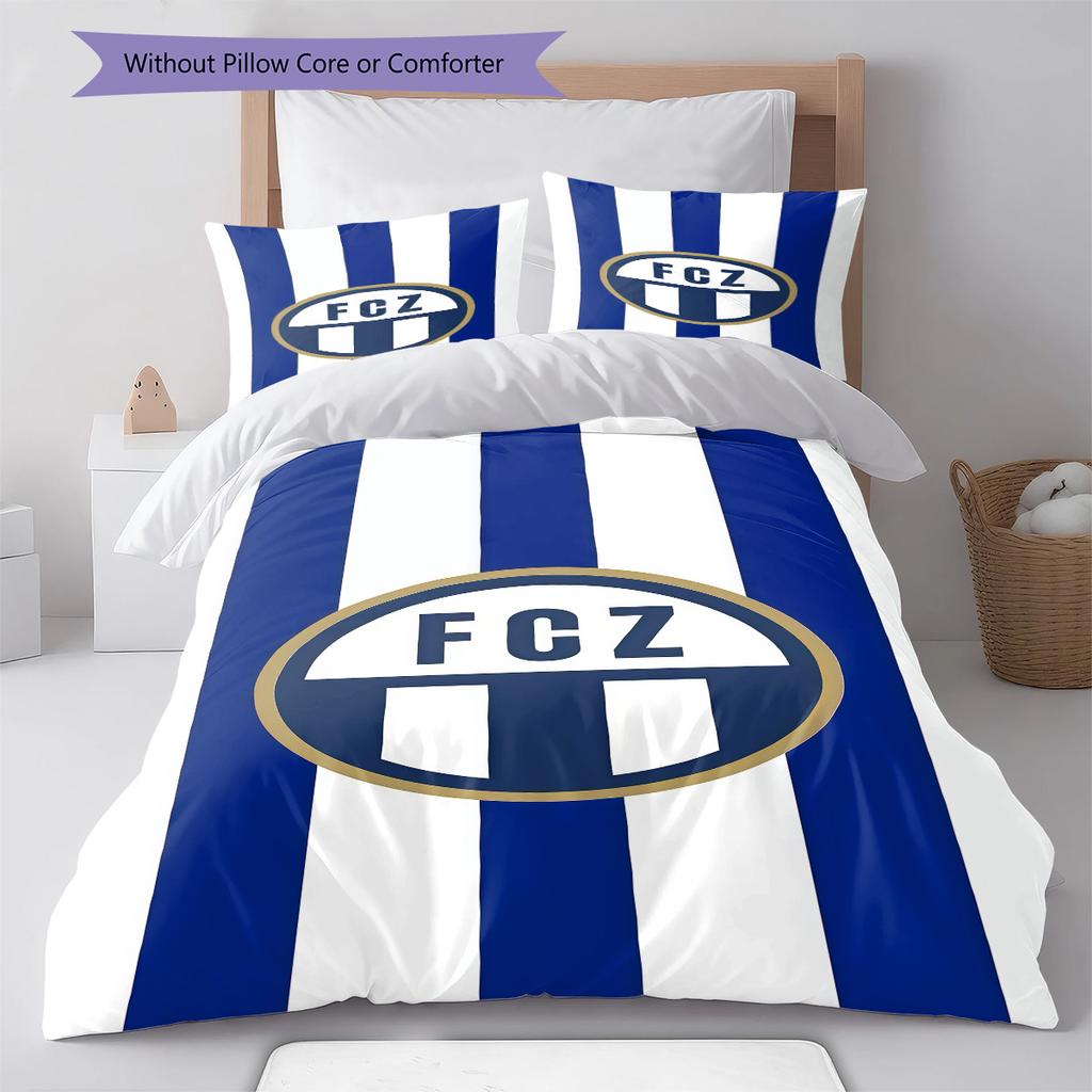 FC Luzern  Pattern Bedding Quilt Set Quilt Cover Pillowcase Home Decoration Birthday Gift (1 * duvet cover + 2 * pillowcase, without core)