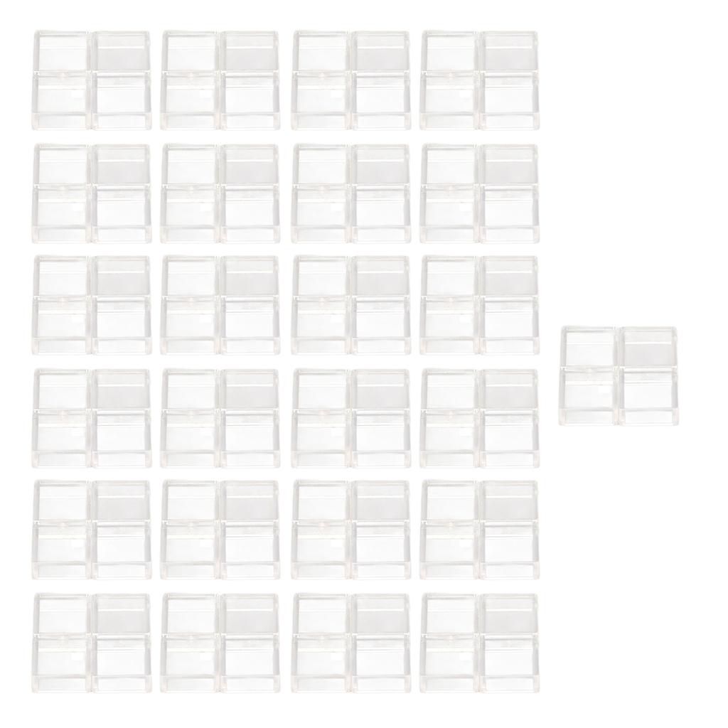 100dílná sada krytů hmatových spínačů, dotykových tlačítek, čtvercových, průhledných, ABS