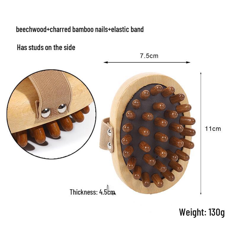 Wooden Boar Bristle Bath Brush with Long Handle for Scrubbing and Massage