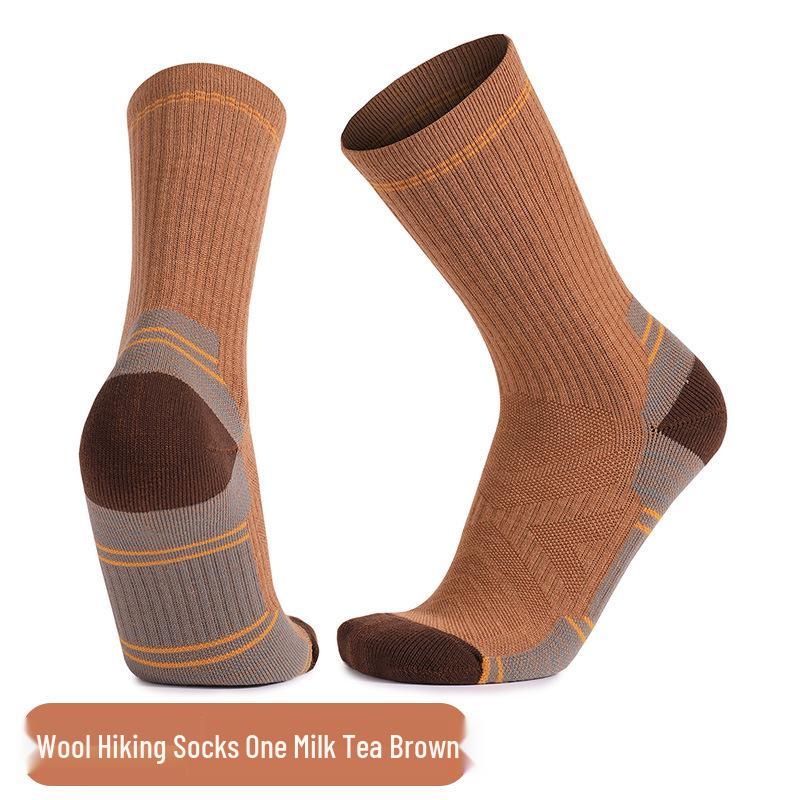 Men's & Women's Merino Wool Hiking Socks - Thick, Warm, Sweat-Absorbent, Breathable, Terry Loop Pile for Mountaineering and Sports
