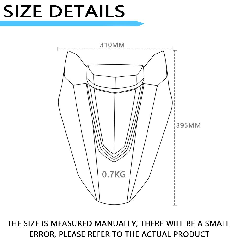 For HONDA CB650R /CBR650R 2018-2023 Motorcycle Rear Seat Cover Cowl Pillion Fairing Fit Passenger Tail Back Cover