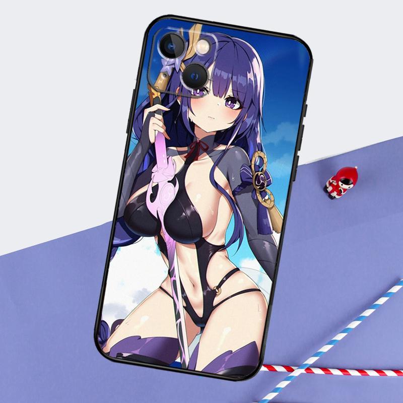 

Baal Raiden Shogun Genshin Impact Phone Case For iPhone 16 Pro Max 11 13 14 15 Pro Max 12 Mini XR 16 15 Plus 16e Back Cover iPhone 14
