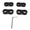 4 Pcs 8AN Hose Separator Clamp Fuel Line Mounting Clamp Mounting Divider Fitting Adapter for 12