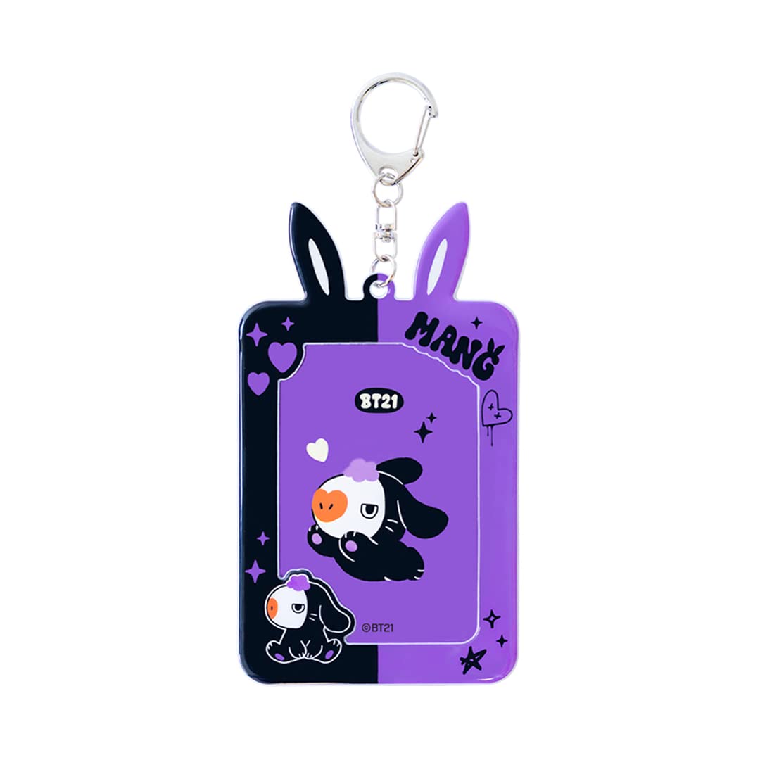 

Брелок для фотокарточки Solomon Shoji BT21 BLACK RABBIT Футляр для фотокарточки Держатель для торговой карточки Держатель для торговой карточки Хранение фотографий