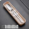 Slim Waist Portable Stainless Steel Cutlery Set: Spoon, Fork, Chopsticks - Japanese Tableware for Students