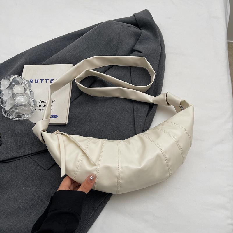 Niche Design Splicing Single Shoulder Croissant Bag Messenger Bag Versatile Ins Dumpling Bag 2025 New Croissant Bag