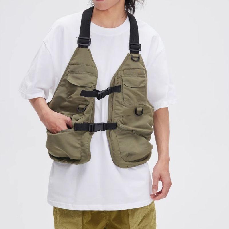 American retro pocket vest fishing jacket