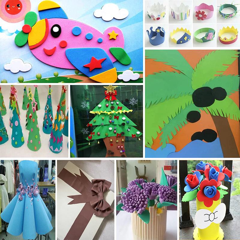 10 Pcs 1Mm Thick Colorful Eva Foam Sheets 50Cm*50Cm for Diy Crafts Collage Sewing Arts Project Decoration Handmade Cutting