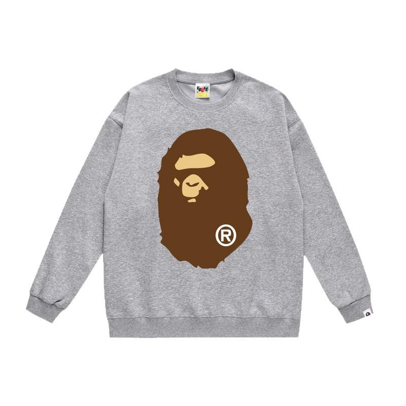 Ape Head Print Unisex Casual Loose Pullover Sweatshirt - Autumn/Winter Trend for Teens