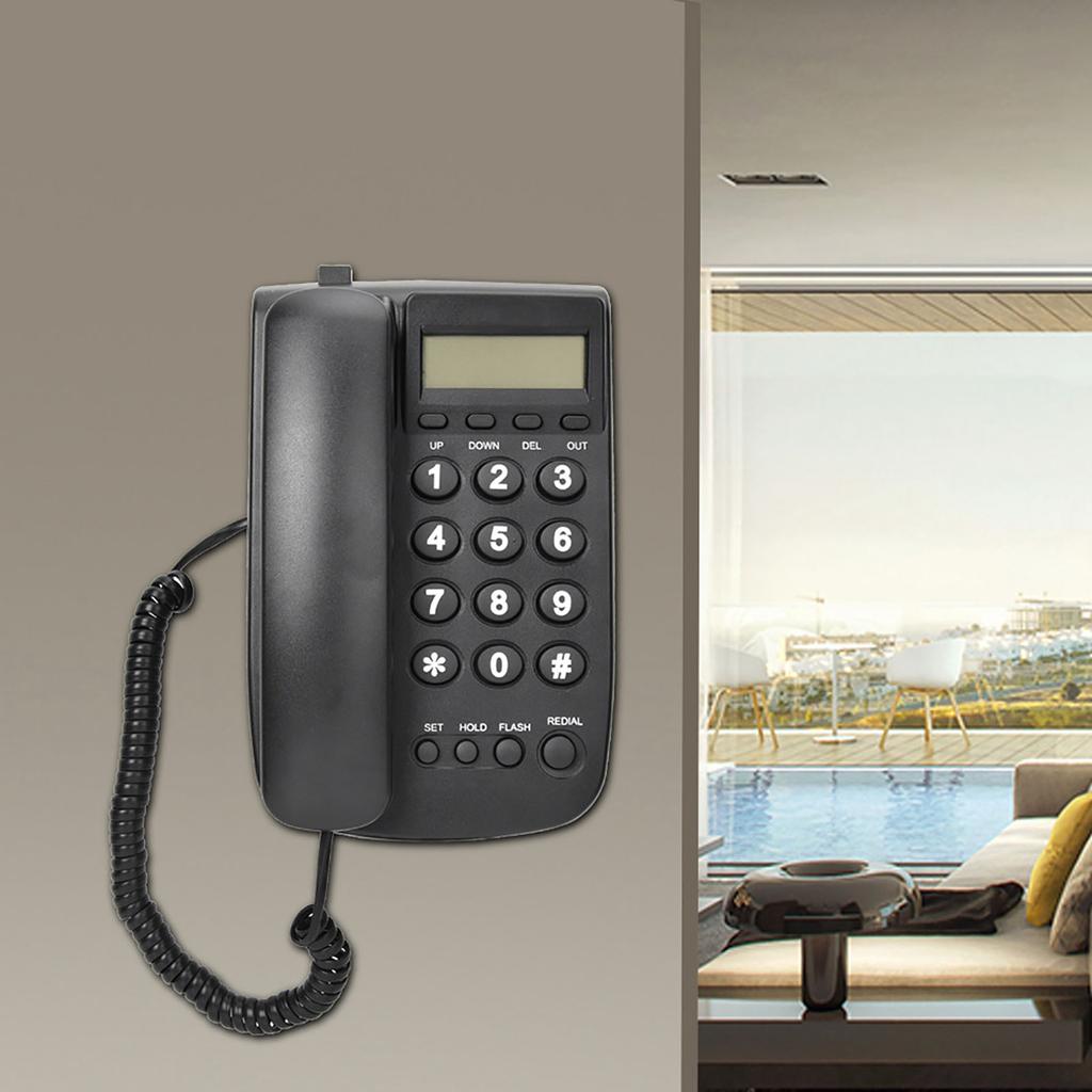 Hotel Business Telephone Extension No Caller ID Home Phone For Hotel Family(Black)