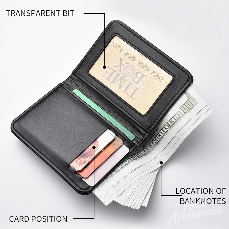 Car Wallet ID Credit Card Purse Multifunctional Leather Accessories For BMW X1 X3 X4 X5 F15 F16 G30 7 Series G11 F48 F39 sticker pzcr42