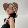 Versatile Style Hat Straw Woven Sweet Pearls Adorn Elegant Hatscaps Fishermen