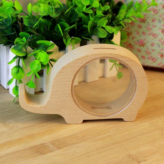 Винтажная милая деревянная копилка-животное Zakka - Украшение для дома