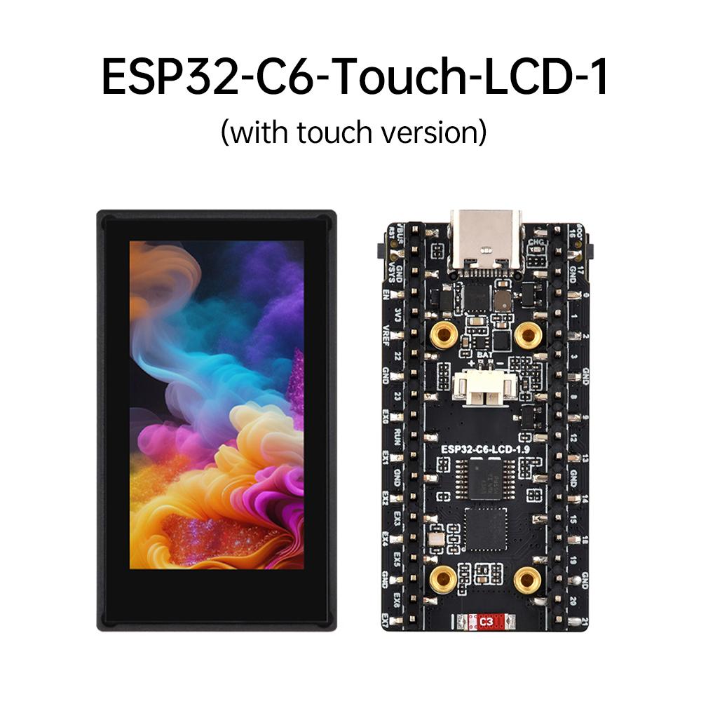 ESP32-C6 1.9-inch LCD Screen WiFi Bluetooth Development Board 170 × 320 Resolution 160MHz RISC-V Processor Touch Choice