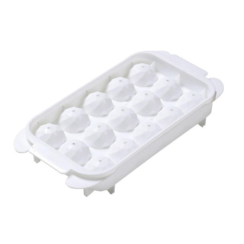 Diamond Round Ice Mold Household Refrigerator with Lid Whiskey Ice Cube Beer Refrigeration Ice Hockey Ice Making Machine