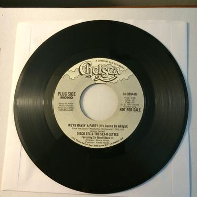 7inch Record DISCO TEX & HIS SEX-O-LETTES, SIR M - We're Havin' A Party (It's Gonna Be CH3054DJ Chelsea Records 1976 US Soul/Funk Used