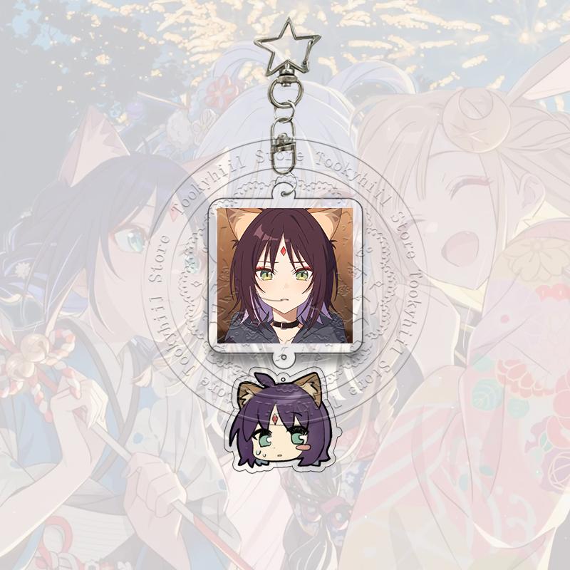 Cosmic Princess Kaguya Acrylic Keychain Noi Komazawa Yachiyo Tsukimi Anime Cartoon Character Acg Pendant Bag Keyring Girl Gift