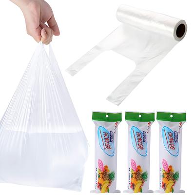 Freshkeeping Food Storage Bags M Size 100/200/300PCS Transparent Fruit Vegetable Package Carry Bags Camping Kitchen Supplies ZYF