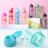 600ML Transparent&Portable Leak-proof Shaker Sports Water Bottle with Lid for School Gym Travel Girl Boy BPA Free Children's Mug
