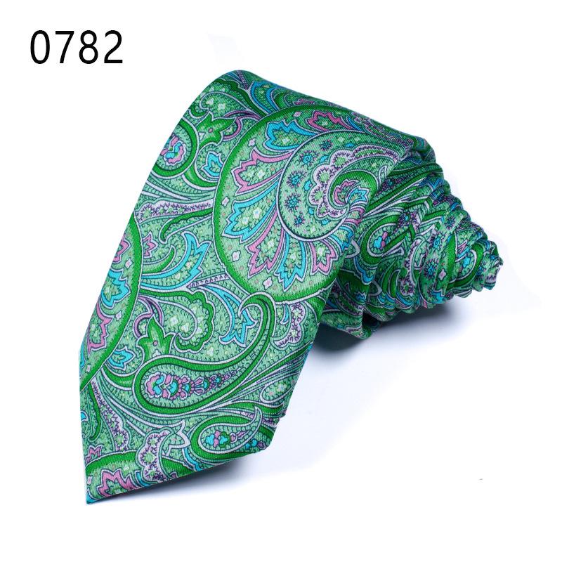 Cravată cu flori de caju Mătase imitație Cravată pentru bărbați Mătase poliester Cravată imprimată