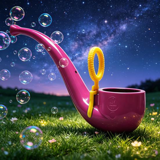 Soap Bubble Pipe 3D Printed Bubble Blower Wand Retro Style Bubble Maker for Kids & Adults Outdoor Backyard Play Fun