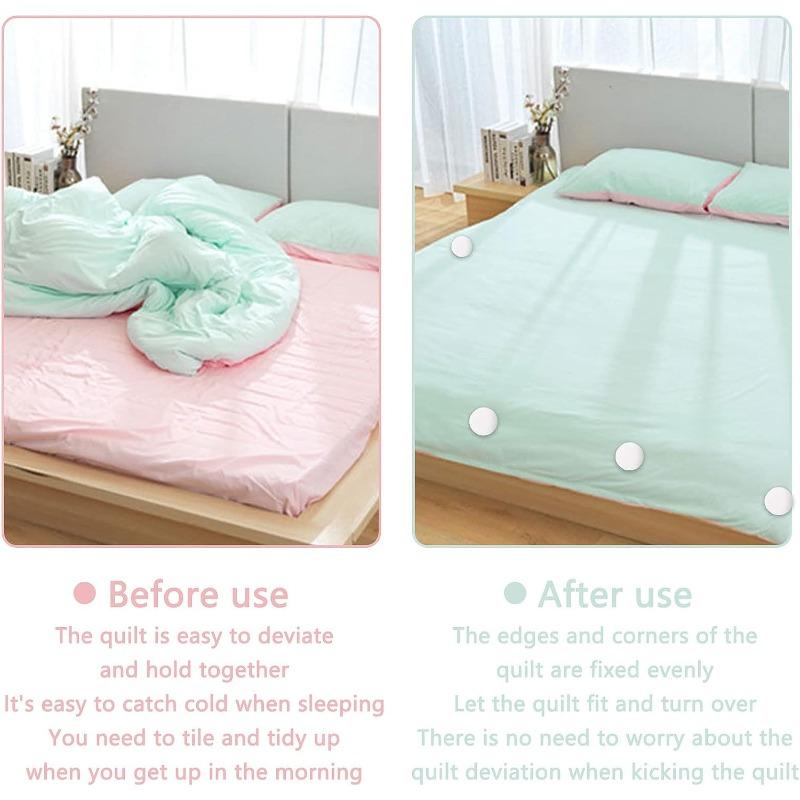30Pcs BedSheet Quilt Clip Anti-Slip Blanket Buckles Duvet Cover Fastener Clip One Key To Unlock Quilt Holder Fixator Grippers