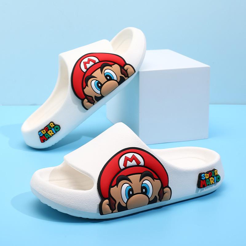 Pantofole per Bambini Mario Design Cartone Animato Cool Ragazzi Estate Indoor Antiscivolo Suola Morbida