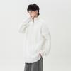 2026 Korean-Style Half-Zip Knit Sweater: Solid Color, Half-High Collar, Casual Autumn/Winter Youth Fashion.