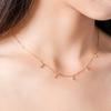 FANCIME Diamond Necklace with 5 Stones In 14K Yellow Popular Necklace Brand Perfect Gift for Gift Wrapping Included Women's Gold, Lab-Grown Diamonds,