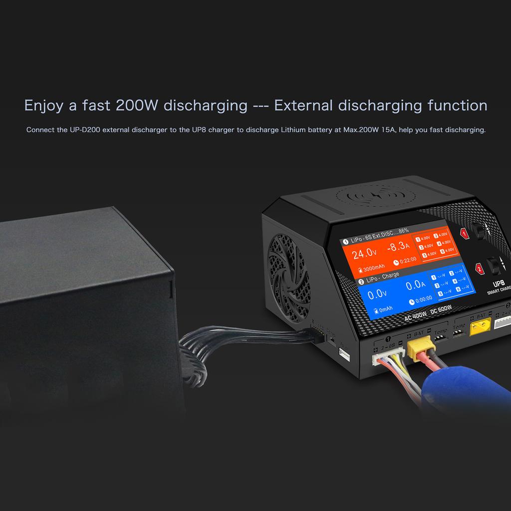 UP8 Battery Balance Charger AC 400W DC 600W 2x16A Dual Channel Battery Balance Charger Discharger