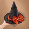 Wrinkled Design Halloween Black Witch Hat Dark Style Gothic-style Decorative Hats  Haunted House