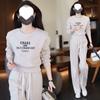Casual Sports Suit for Women, Autumn Fashion, Loose Age-reducing Sweatshirt, Wide-leg Pants Two-piece Set