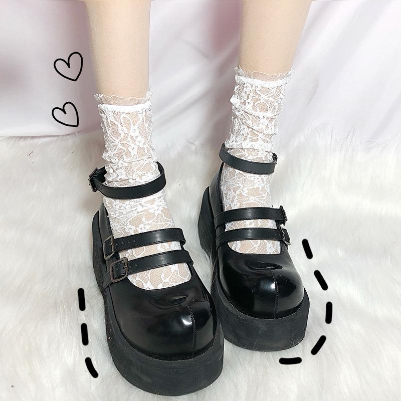 Female Spring and Summer Thin Flower Hollow Lace Mesh Breathable Tube Stack Socks
