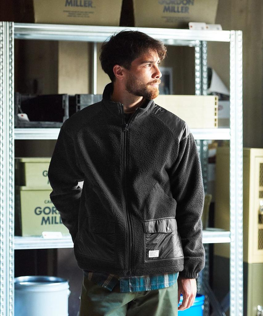 GORDON MILLER Jacket Karuishi Fleece Zip Up Blouson TORAY High Performance Fleece KARUISHI L Size Black 1626911 Men's