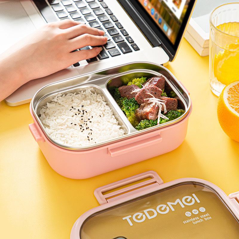Stainless Steel Lunch Box Multi-layer with Tableware Food Grade Lunch Box 304 Portable Portable Portable Box Japanese Lunch Box