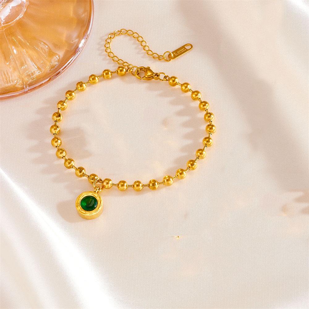 Roman Stainless Steel Jewelry Set: Color-Preserving Necklace, Bracelet & Earrings - Non-Fading, Simple Titanium Design