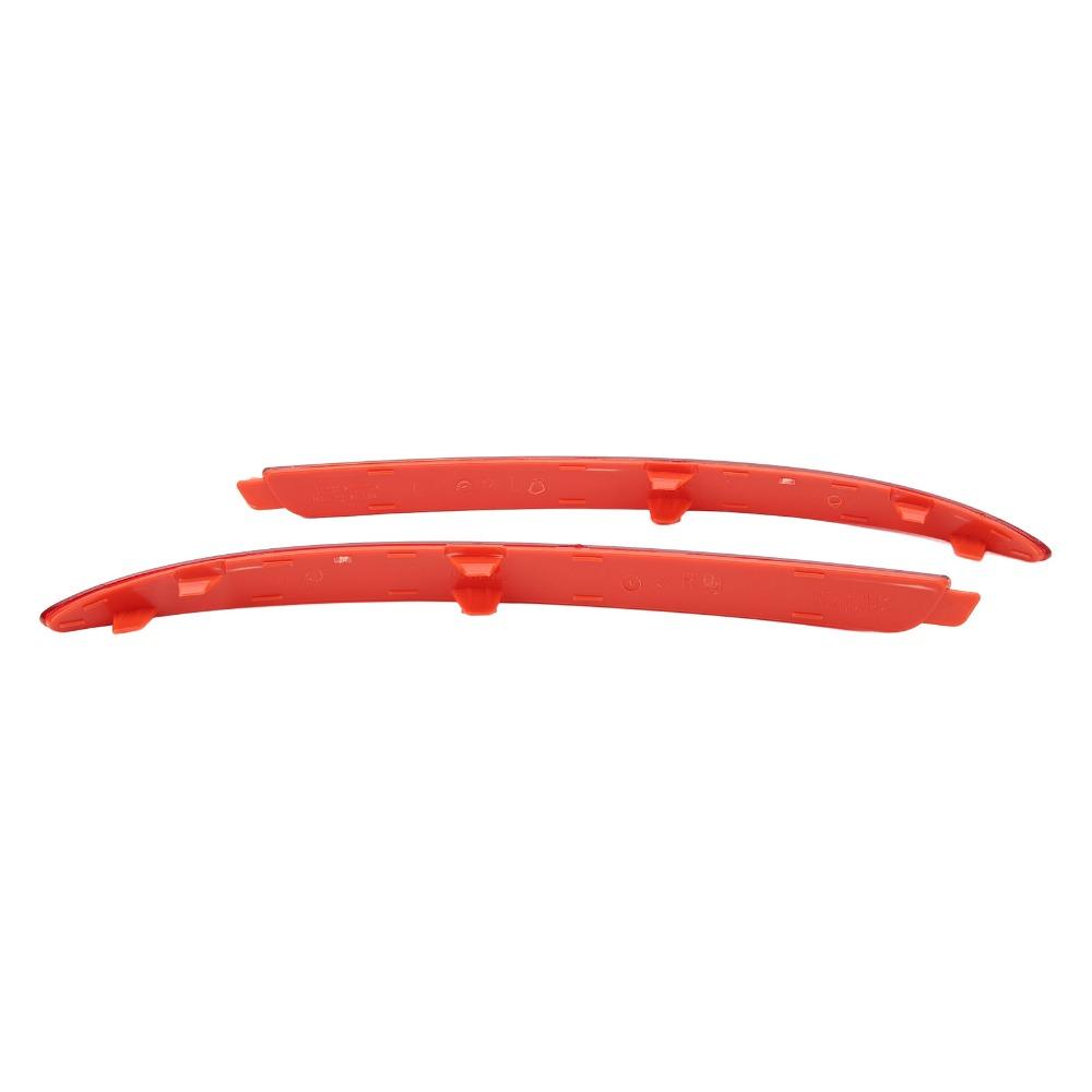 2PCS Red Rear Bumper Reflector ABS Bumper Reflector Set For OCTAVIA 1z Facelift 2009-2012