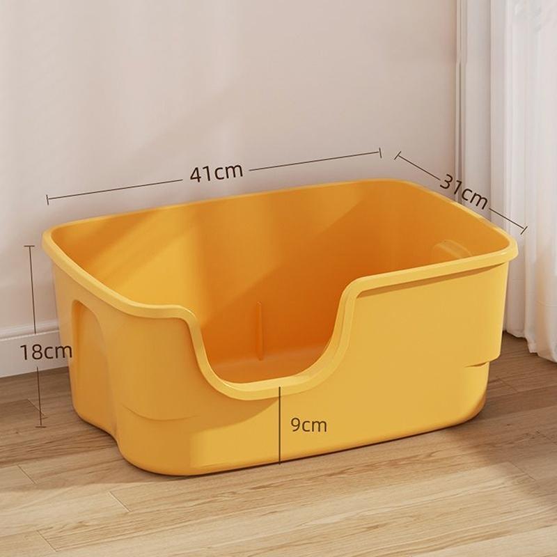 Cat Litter Box Bedpan Big Mac Oversized Cat Tray Bedpan Large Capacity Semi-Closed Plastic Anti-Splash Cats Toilet Pet Supplies