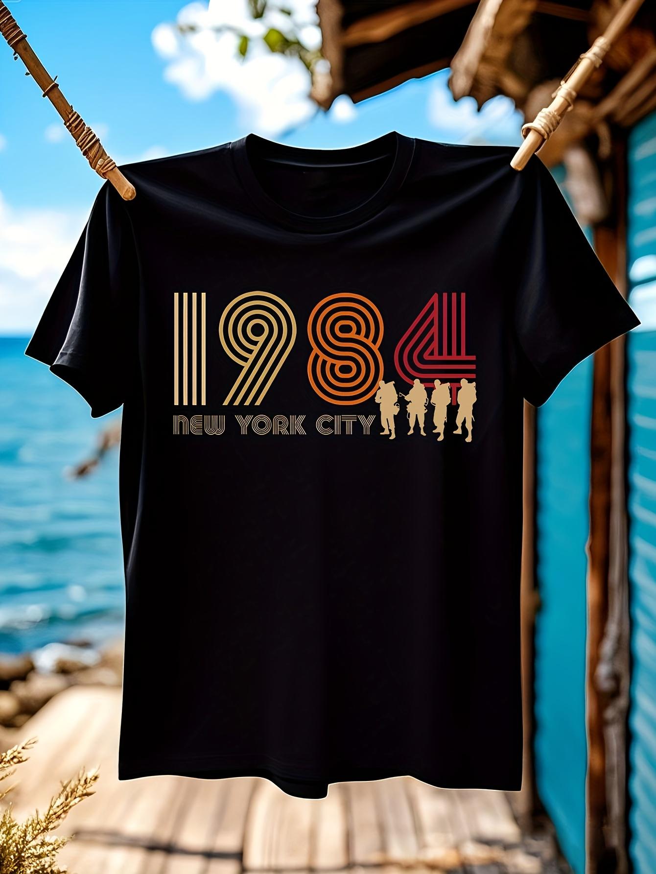 Vintage Tshirt Vintage 1984 NYC Ghosts Retro Tshirt - Bla... S