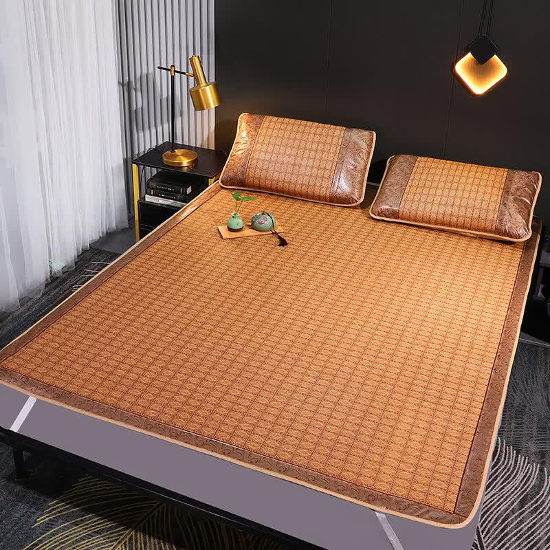 Thickened Roman Plaid Rattan Cooling Mat