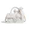 2025 Spring/Summer New Niche High-End Bowknot Embroidered Small Square Bag for Women, Chinese Style Lace Handbag
