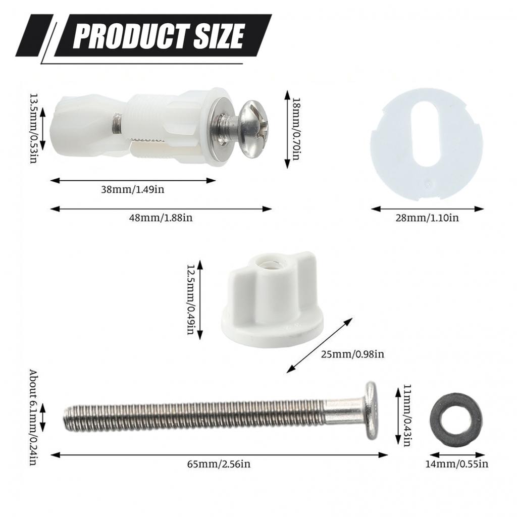 Lid Pan Fixing Toilet Lid Accessory Rubber Bungs Slide Top Fix Toilet Screws Nut