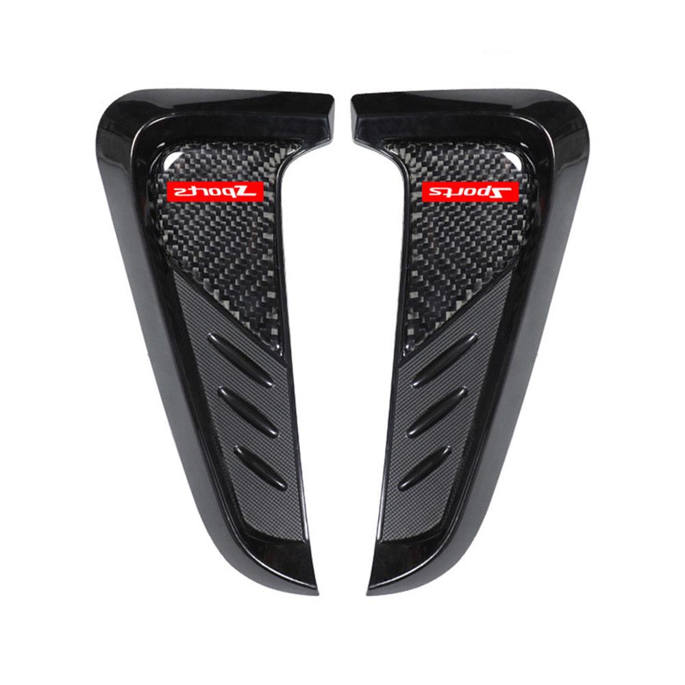 Universal 100% Real Carbon Fiber Car Front Fender Side Air Vent Cover Trim Shark