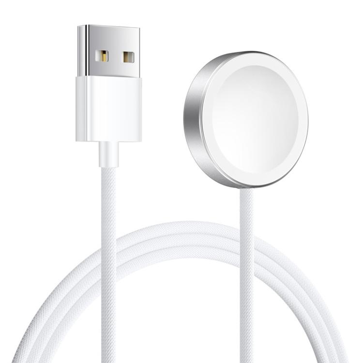 

For Apple Watch Series xDfind Aluminum Alloy Shell Magnetic Wireless Watch Charger USB-A білий