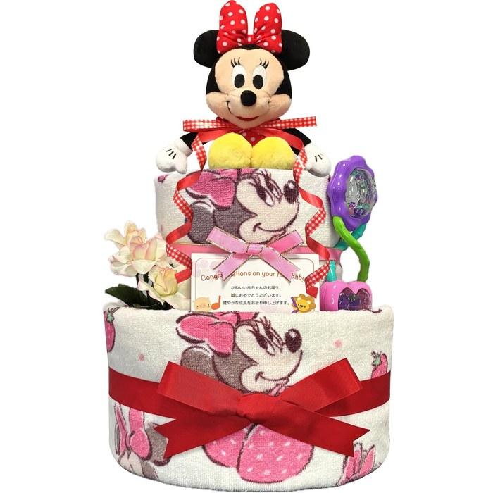 KanonBabys Diaper Cake - Minnie - Disney - 2 Tier - M Size - Pink