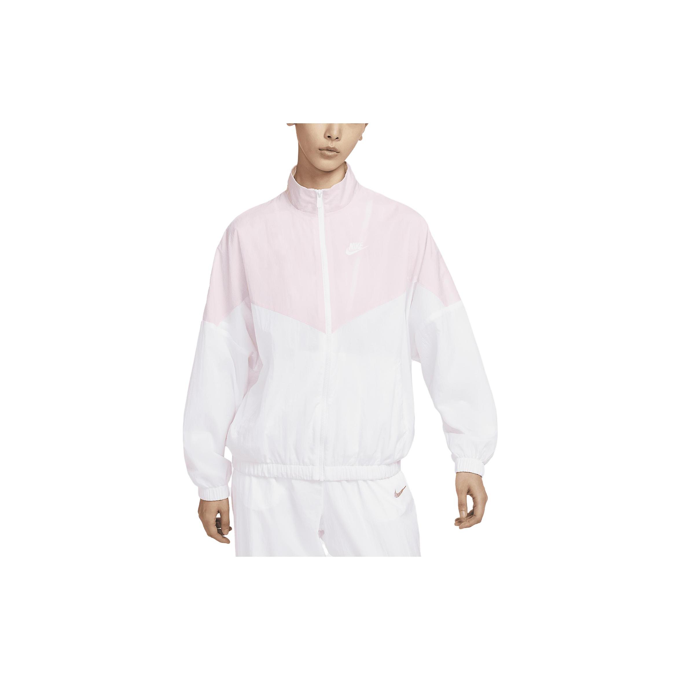 

Новая женская тканая куртка Nike Sportswear Essential Windrunner Белый/Розовый DM6186-690 M