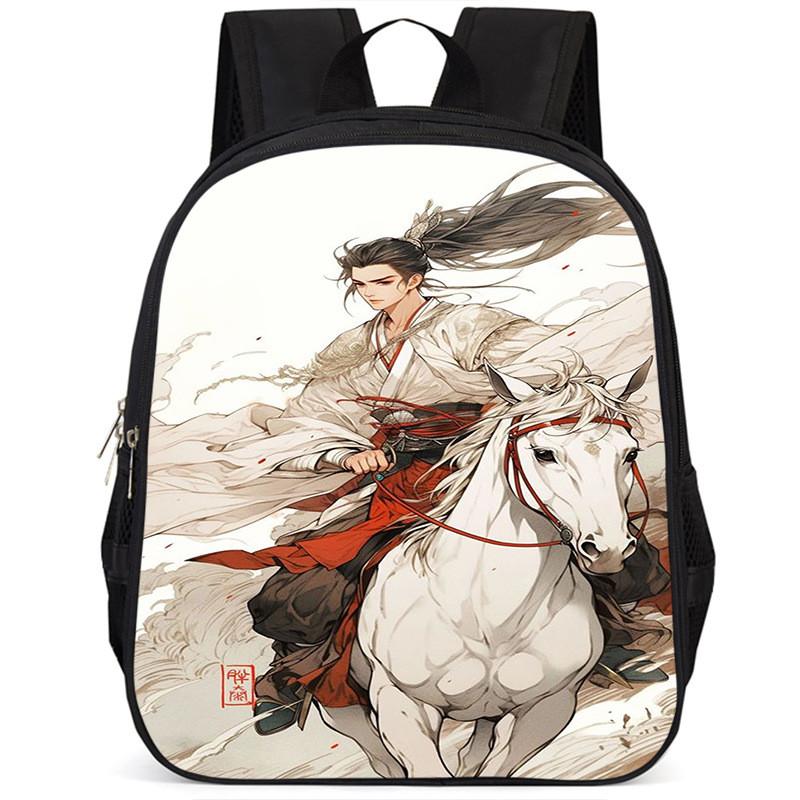 Durable Large Capacity 15-inch Oxford Cloth School Backpack For Kids Unisex