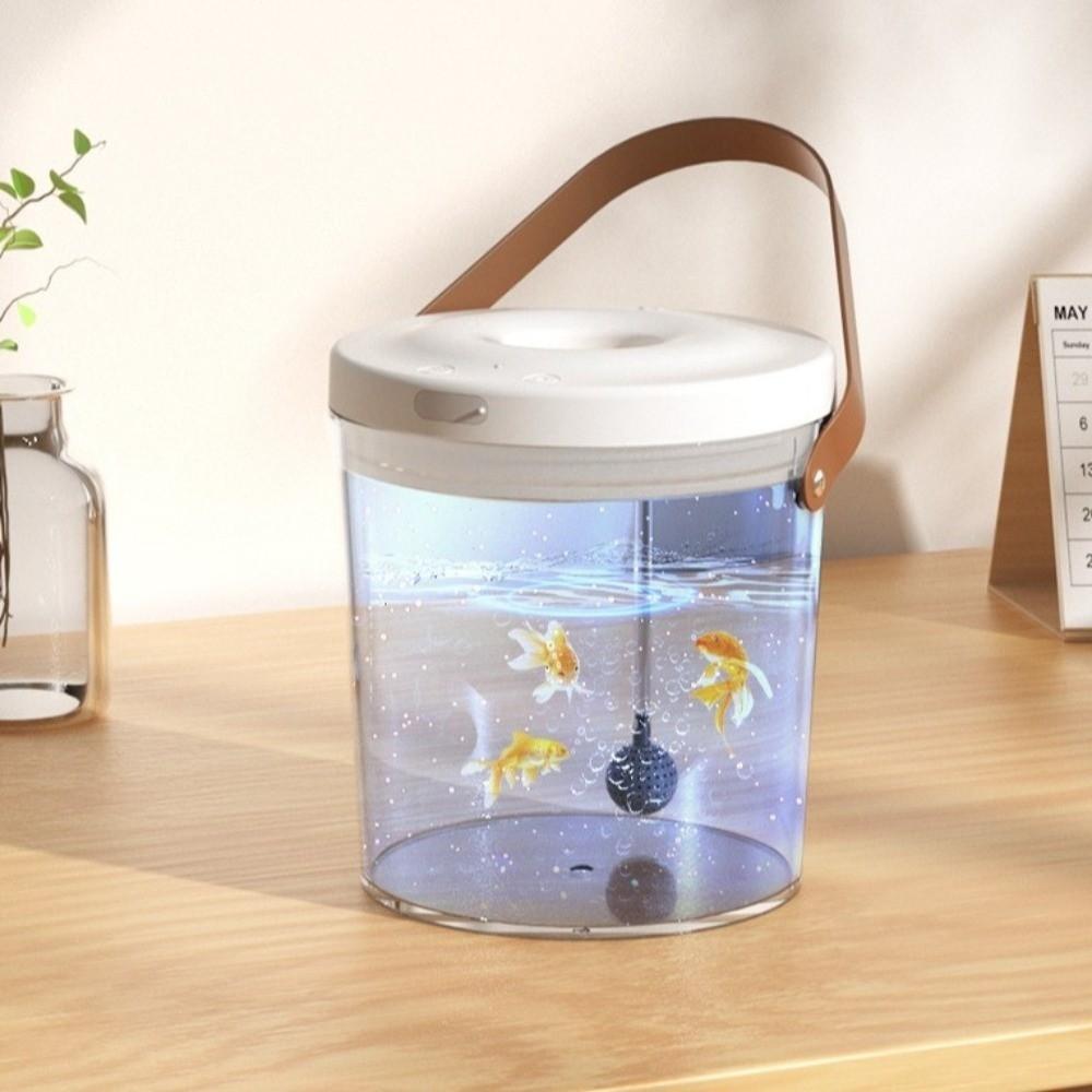 PC Plastic Breeding Aquarium Transparent Handheld Fish Tank Ecological Fish Tank  Educational Toy