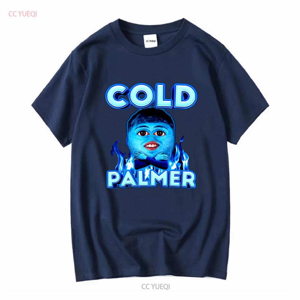 Koszulka Cold Palmer M z długim lub krótkim rękawem vintage spranie Unisex miękka rozciągliwa moda stylowa lekko góra do noszenia na co dzień